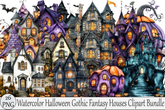 Download Watercolor Halloween Gothic Fantasy - Watercolor Collection