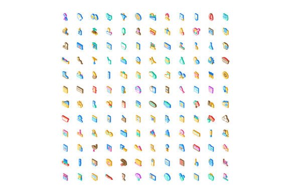 Download Isometric Game Elements Collecting Vario - Element Collection