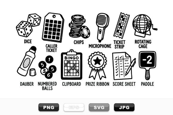 Download Bingo Game Elements Clipart Set - Element Collection