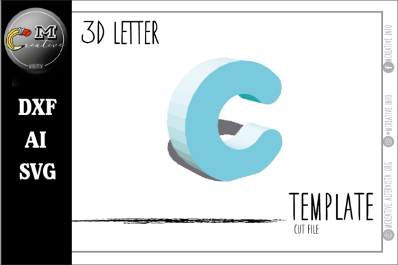 Download 3D Letter Rounded: C - Letter Collection