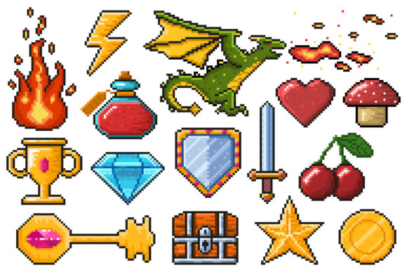 Download Pixel Game Elements - Element Collection