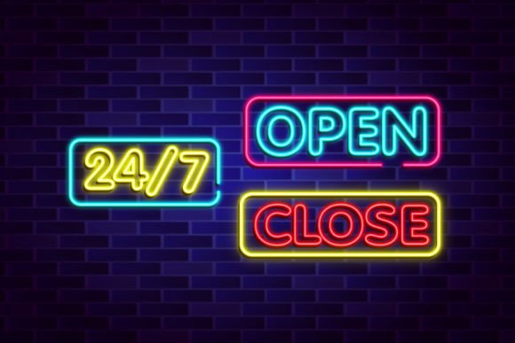 Download Neon Set Text Lettering Neon Sign Vector - Letter Collection