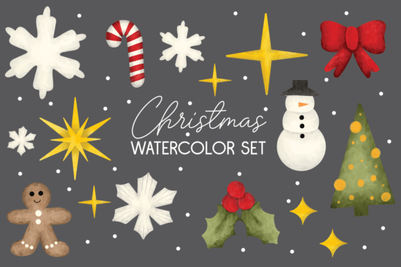 Download Christmas Watercolor Set - Watercolor Collection