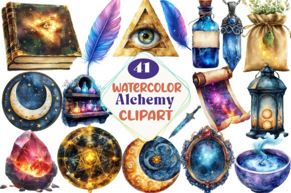 Download Watercolor Alchemy Clipart Bundle - Watercolor Collection