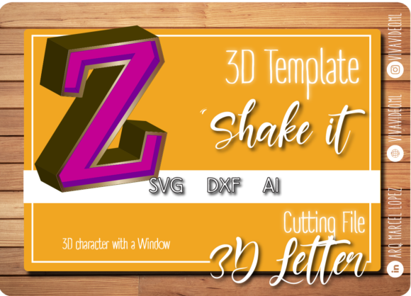 Download 3D Letter with Window: Z - Letter Collection