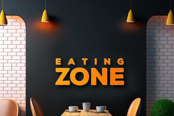 Download Eating Zone Sing Logo Mockup - Logo mock Collection