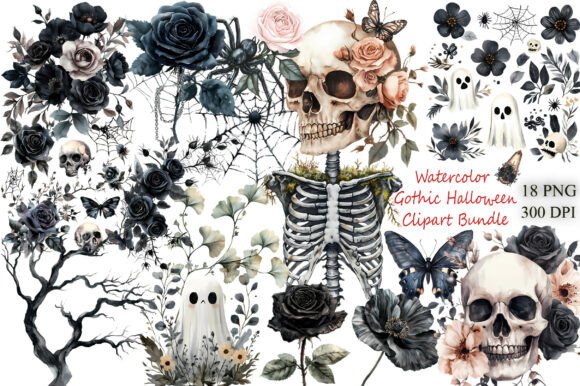 Download Watercolor Gothic Halloween - Watercolor Collection