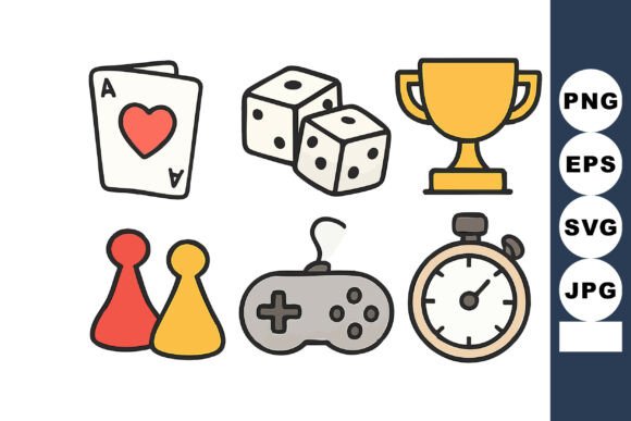 Download Game Elements with Playing Cards Dice Tr - Element Collection